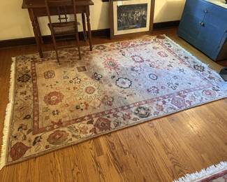 6 x 9, Hand-knotted Oushak rug.
