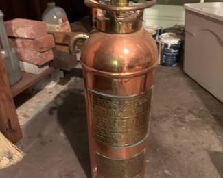 Vintage fire extinguisher lamp base.