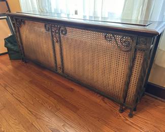 Vintage wood and metal radiator cover - 71" x 15" x 28.5" - Available for Pre-sale