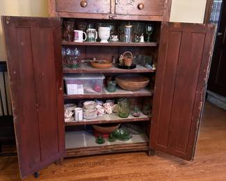 Late 1800's American pine pie safe. 42" x 16.5" x 65.75" - *Available for pre-sale**