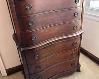 Vintage Serpentine-front dresser - 36" x 21" x 54" - Available for pre-sale