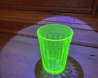 Uranium glass water cup