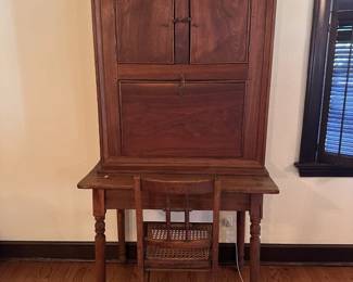 Late 1800's farmhouse drop front desk - 36" x 22" x 66.5" - *Available for pre-sale**