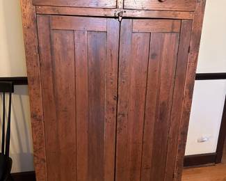 Late 1800's American pine pie safe. 42" x 16.5" x 65.75" - *Available for pre-sale**