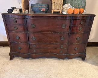 Vintage Serpentine-front dresser - 57" x 21" x 34" - Available for pre-sale