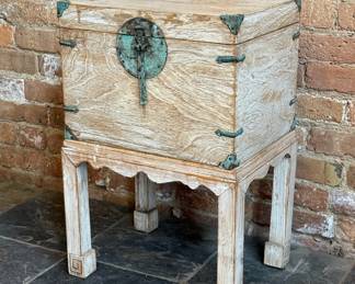 Antique Chinese Bleached Elm Trunk 