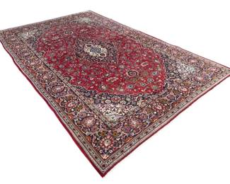 Antique Sarouk Rug Deep Indigo, 13'