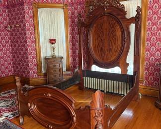 High Victorian 1890s Bed Frame 
