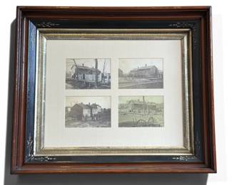 Set of Four 19th C. Photographs, Primitive Homes