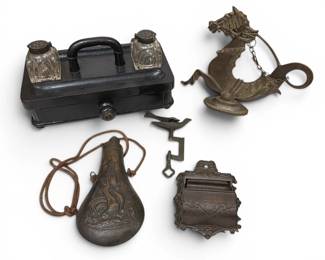 Collection Victorian Articles, Gondola Oar Holder, Etc.