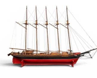 Five Masted Schooner Ship Model