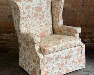 Vintage Upholstered Floral Armchair 