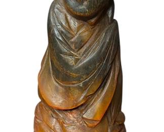 Chinese Carved Horn Wiseman Sculpture