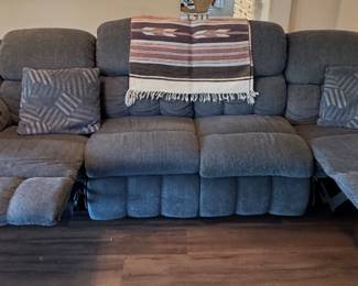 Sofa with recliners on end