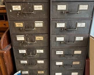 Vintage Industrial Multi-Drawer Metal Cabinet