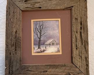 Archie Campbell Winter Barn Print