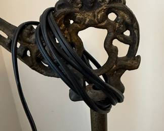 Victorian Cast Iron Bridge Floor Lamps (Pair)