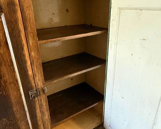 Tiger Oak Two-Door Jelly Cupboard Style