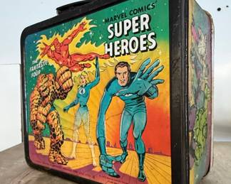 1976 Marvel Super Heroes Metal Lunch Box and Thermos