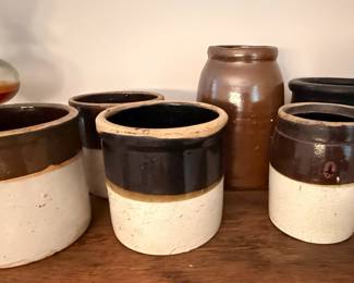Two-Tone Stoneware Crock Assortment