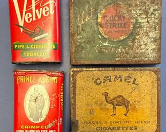 Vintage Tobacco Tins Collection - 4pc