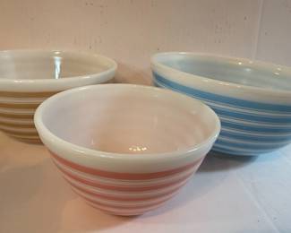 Pyrex Rainbow Stripes Mixing Bowl Set (401, 402, 403)