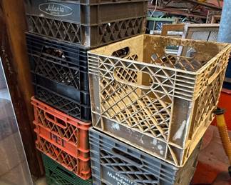 Vintage Milk Crates Set - Atlanta Dairies, Meadow Gold Dairies