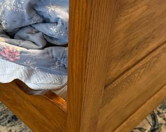 Oak Arts and Crafts Style Bed Frame with Adjustable Base