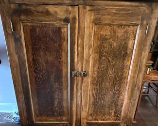 Tiger Oak Two-Door Jelly Cupboard Style