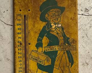 Ramon's Pink & Brownie Pills Advertising Thermometer