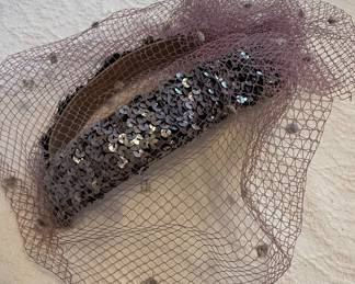 Chapeau Creations Sequin Headband with Veil