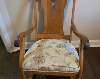 Oak Arts and Crafts Style Rocker Chair