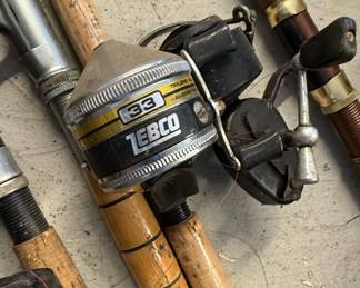 Vintage Fishing Rods and Reels Assortment