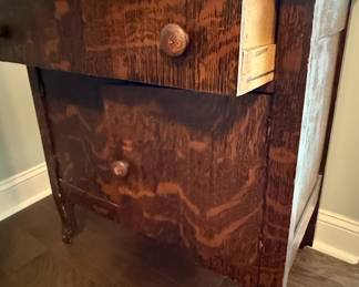 Victorian Eastlake Tiger Oak Washstand Style