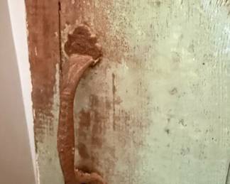 Rustic Green Painted Door Panel Jewelry Organizer
