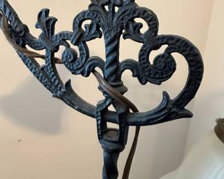 Victorian Cast Iron Bridge Floor Lamps (Pair)