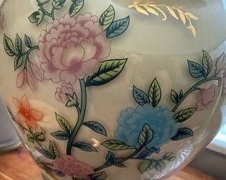 Chinoiserie Floral Porcelain Table Lamp Style