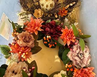 Autumn Owl Floral Wreath