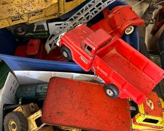 Vintage Buddy L Pressed Steel Trucks Lot