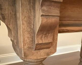 Farmhouse Style Turned Leg Dining Table
