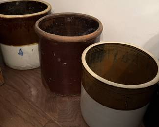 Two-Tone Stoneware Crock Assortment