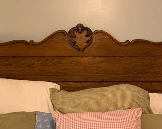 Oak Arts and Crafts Style Bed Frame with Adjustable Base