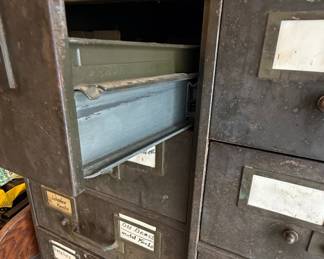 Vintage Industrial Multi-Drawer Metal Cabinet