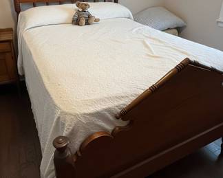 Victorian Style Walnut Bed Frame