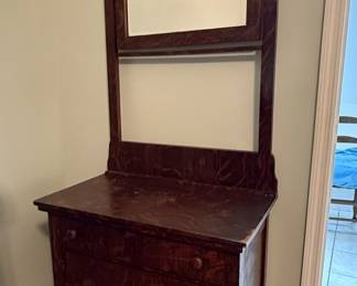Victorian Eastlake Tiger Oak Washstand Style