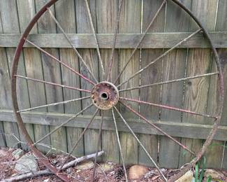 Vintage Metal Wagon Wheels