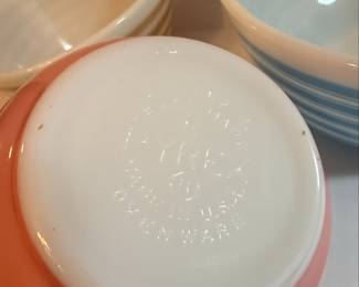 Pyrex Rainbow Stripes Mixing Bowl Set (401, 402, 403)