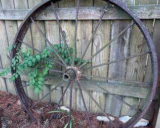 Vintage Metal Wagon Wheels