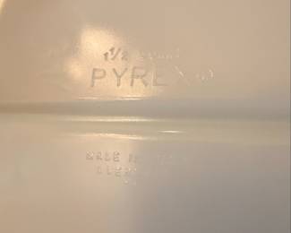 Pyrex Snowflake Turquoise Casserole Dish