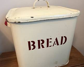 Vintage Enamel Bread Box